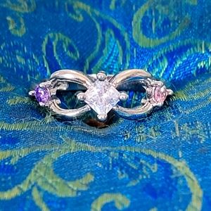 925S Geometric Zircon Ring